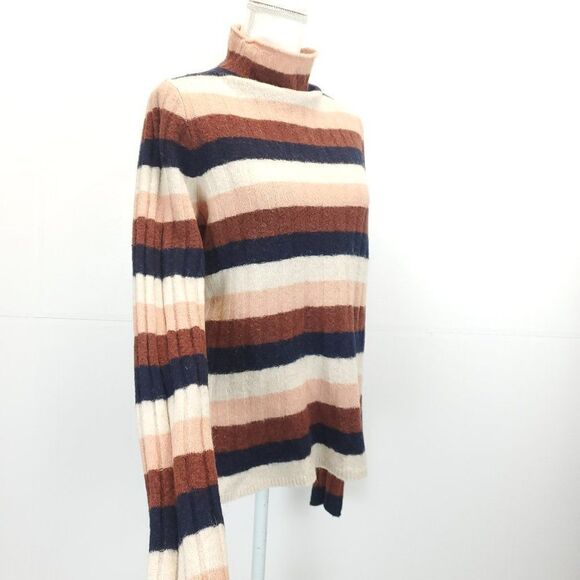 Madewell Color Block Striped Evercrest Turtleneck Sweater - Picture 6 of 15